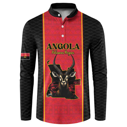 Custom Angola Football Button Sweatshirt Come On Palancas Negras