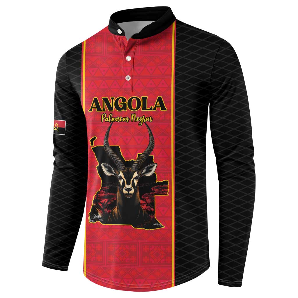 Custom Angola Football Button Sweatshirt Come On Palancas Negras
