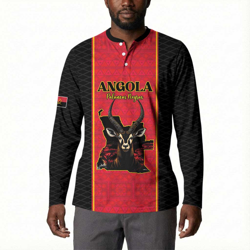 Custom Angola Football Button Sweatshirt Come On Palancas Negras