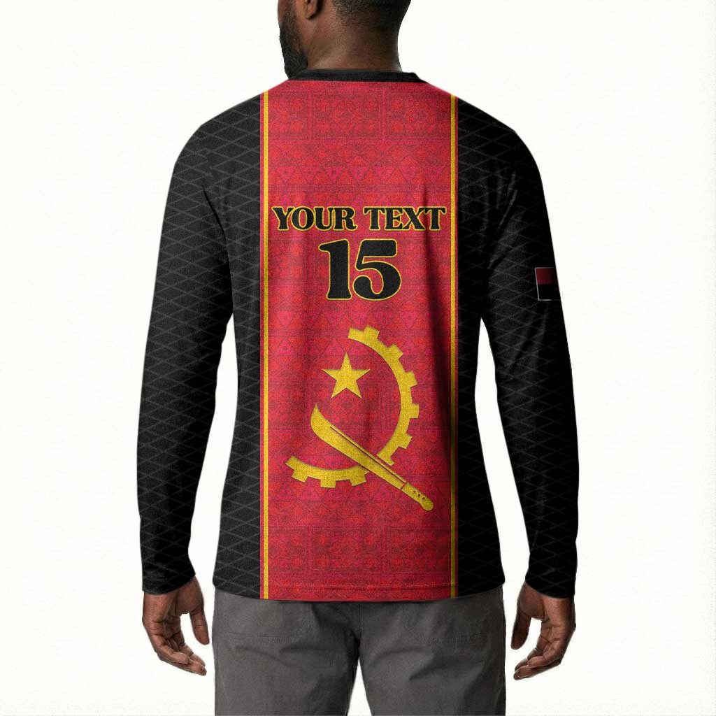 Custom Angola Football Button Sweatshirt Come On Palancas Negras