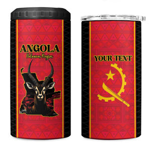 Custom Angola Football 4 in 1 Can Cooler Tumbler Come On Palancas Negras - African Pride