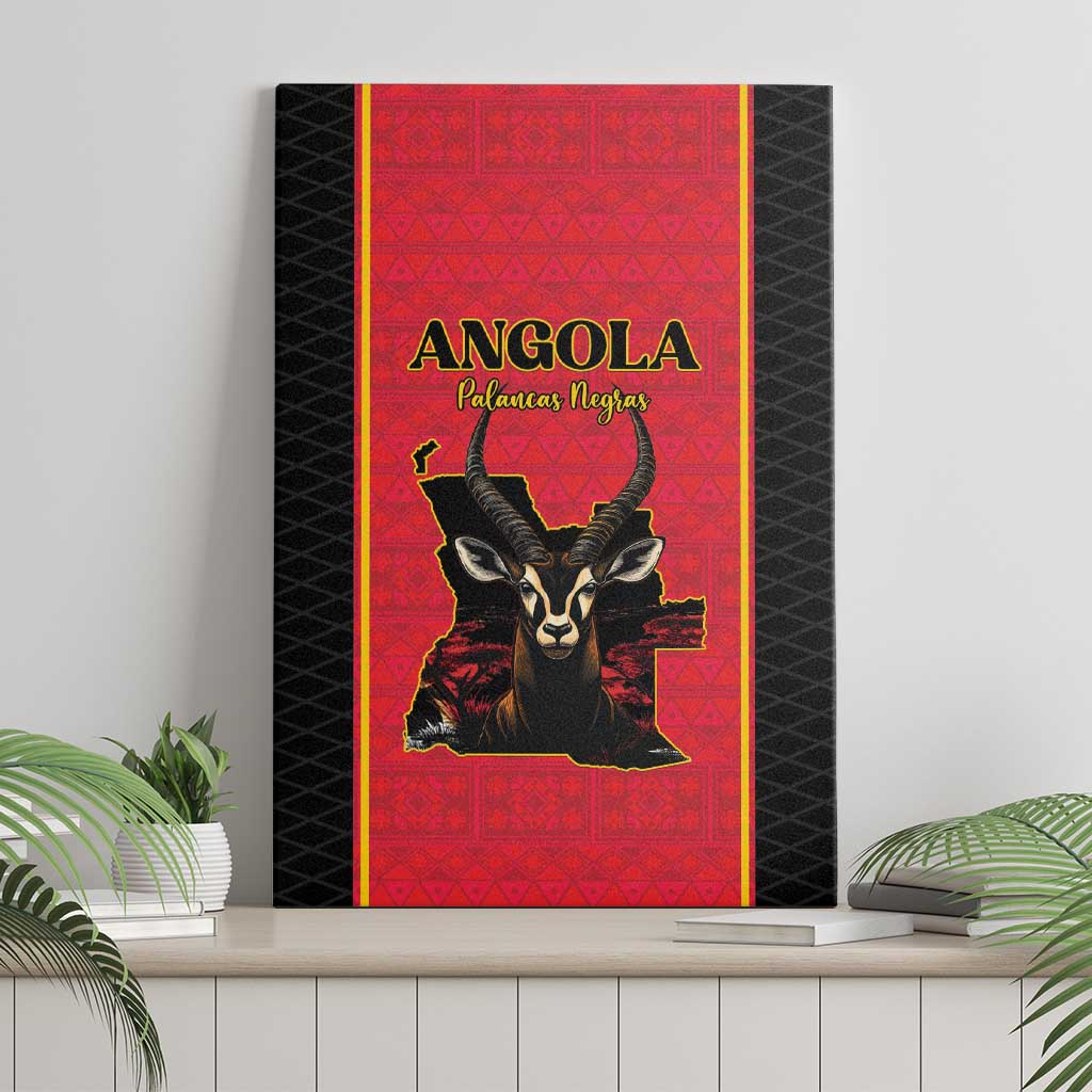 Angola Football Canvas Wall Art Come On Palancas Negras - African Pride