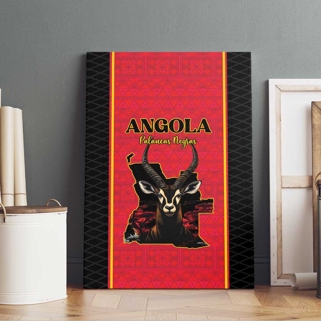 Angola Football Canvas Wall Art Come On Palancas Negras - African Pride