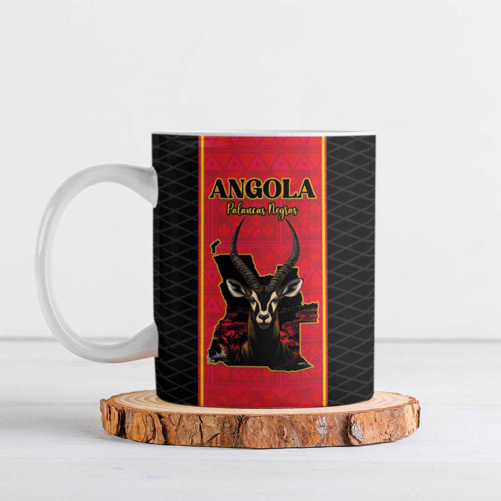 Custom Angola Football Ceramic Mug Come On Palancas Negras - African Pride