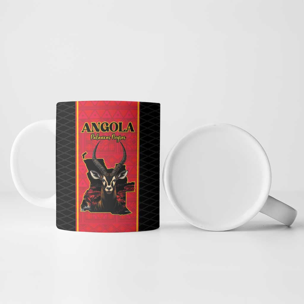 Custom Angola Football Ceramic Mug Come On Palancas Negras - African Pride