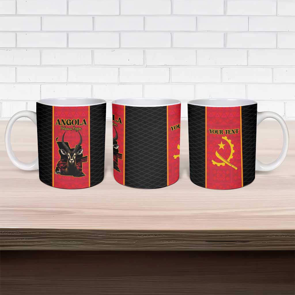 Custom Angola Football Ceramic Mug Come On Palancas Negras - African Pride