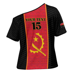 Custom Angola Football Cross Shoulder Shirt Come On Palancas Negras - African Pride