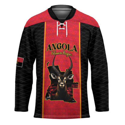 Custom Angola Football Hockey Jersey Come On Palancas Negras - African Pride