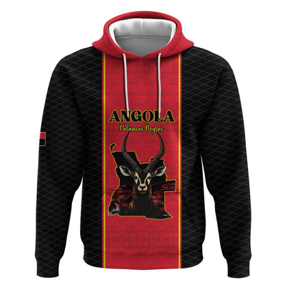 Custom Angola Football Hoodie Come On Palancas Negras - African Pride