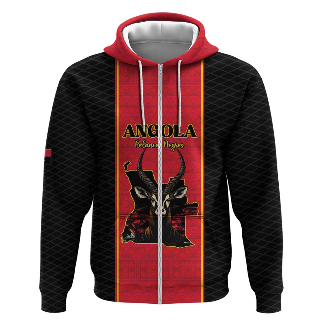Custom Angola Football Hoodie Come On Palancas Negras - African Pride