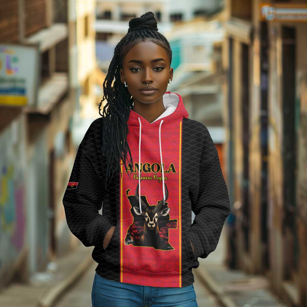 Custom Angola Football Hoodie Come On Palancas Negras - African Pride