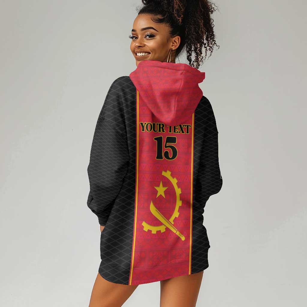 Custom Angola Football Hoodie Dress Come On Palancas Negras - African Pride