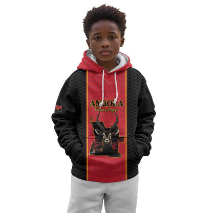 Custom Angola Football Kid Hoodie Come On Palancas Negras - African Pride
