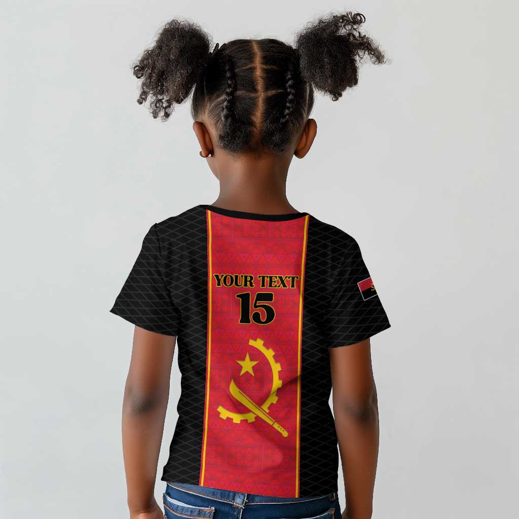 Custom Angola Football Kid T shirt Come On Palancas Negras LT15