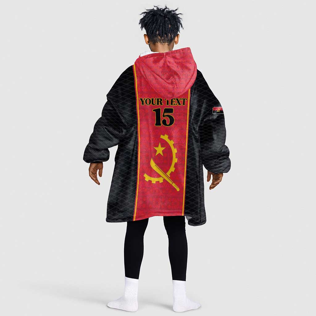 Custom Angola Football Kid Wearable Blanket Hoodie Come On Palancas Negras - African Pride
