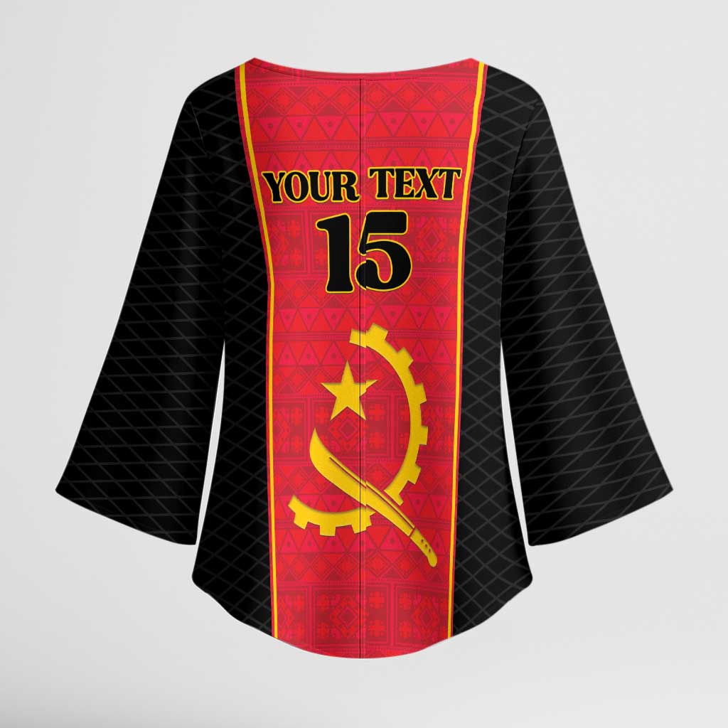 Custom Angola Football Kimono Sleeve Blouse Come On Palancas Negras - African Pride