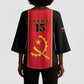Custom Angola Football Kimono Sleeve Blouse Come On Palancas Negras - African Pride