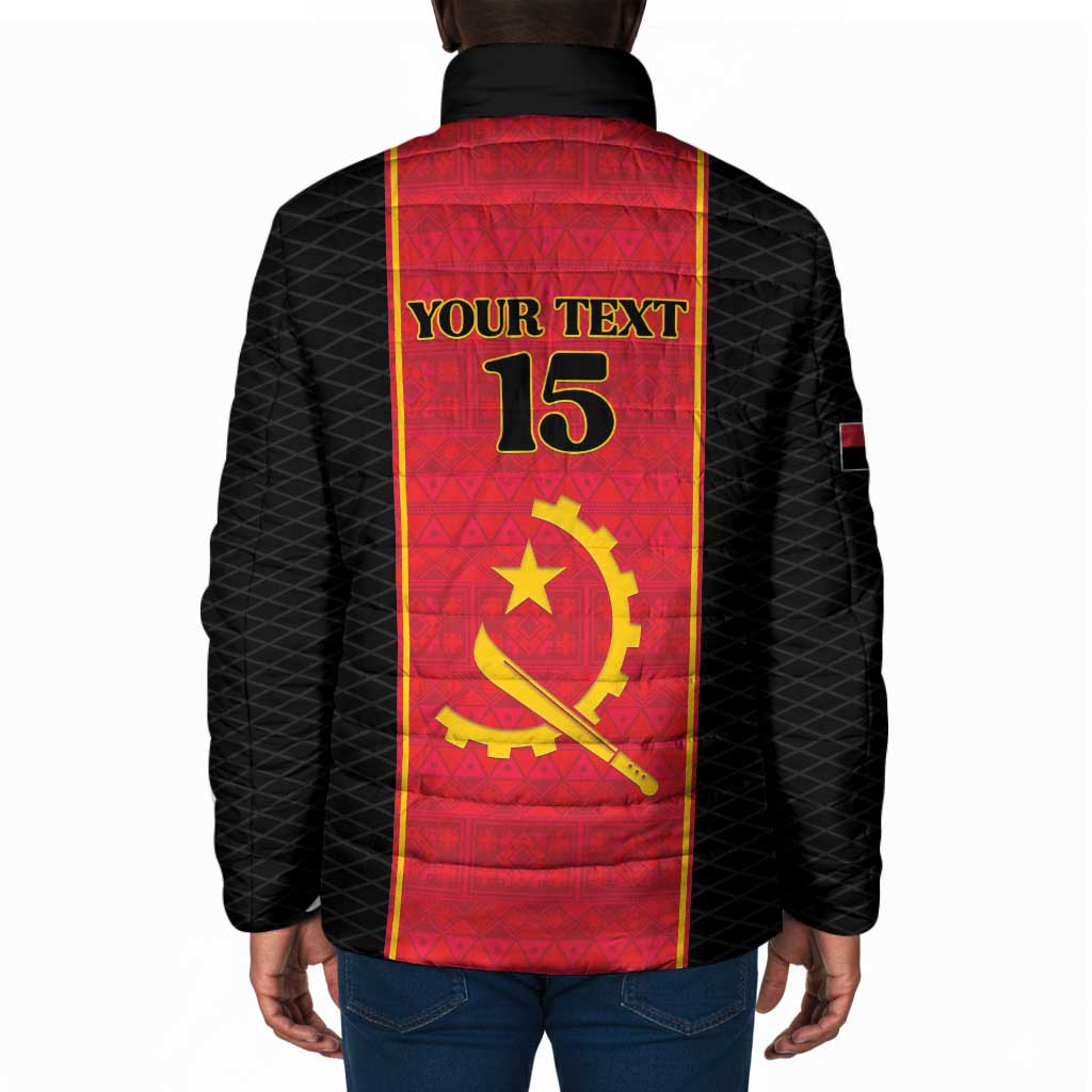 Custom Angola Football Padded Jacket Come On Palancas Negras - African Pride