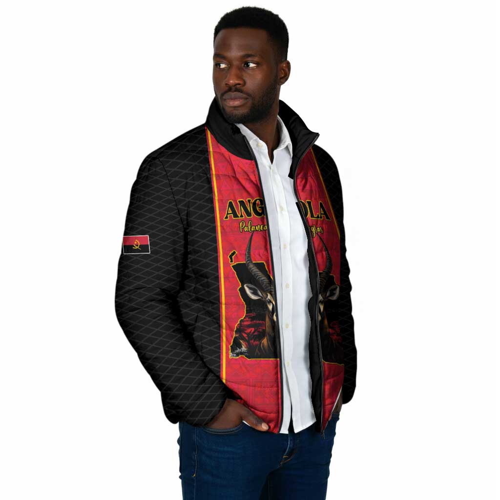 Custom Angola Football Padded Jacket Come On Palancas Negras - African Pride