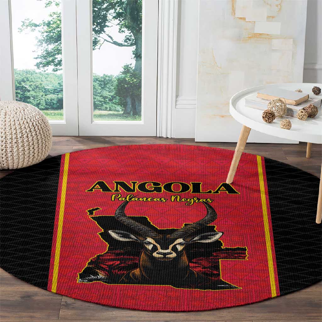 Angola Football Round Carpet Come On Palancas Negras - African Pride