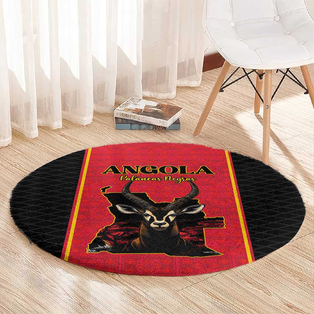 Angola Football Round Carpet Come On Palancas Negras - African Pride