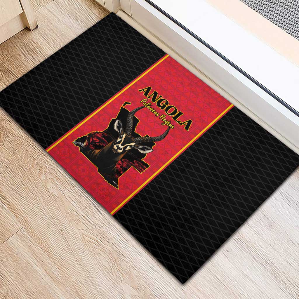 Angola Football Rubber Doormat Come On Palancas Negras - African Pride