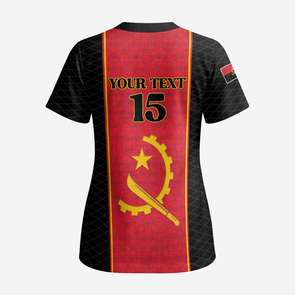 Custom Angola Football Scrub Top Come On Palancas Negras - African Pride