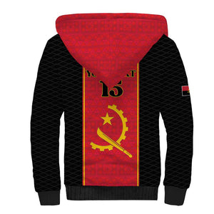 Custom Angola Football Sherpa Hoodie Come On Palancas Negras - African Pride