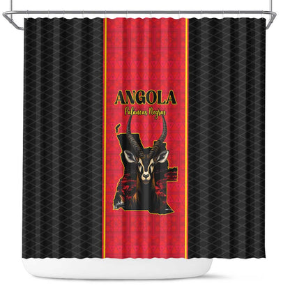 Angola Football Shower Curtain Come On Palancas Negras - African Pride
