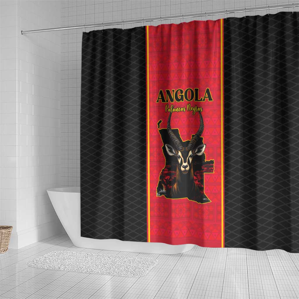 Angola Football Shower Curtain Come On Palancas Negras - African Pride