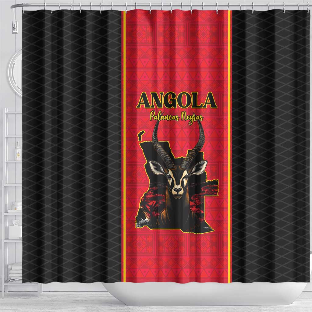 Angola Football Shower Curtain Come On Palancas Negras - African Pride