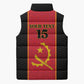 Custom Angola Football Sleeveless Puffer Jacket Come On Palancas Negras - African Pride