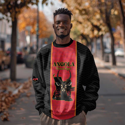 Custom Angola Football Sweatshirt Come On Palancas Negras - African Pride