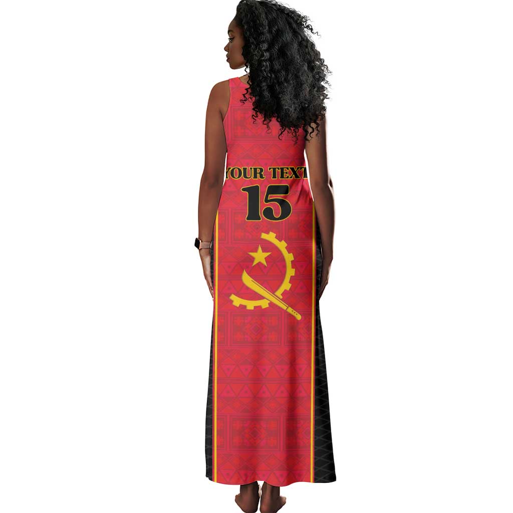 Custom Angola Football Tank Maxi Dress Come On Palancas Negras - African Pride