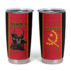 Custom Angola Football Tumbler Cup Come On Palancas Negras - African Pride