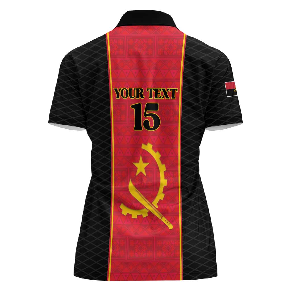Custom Angola Football Women Polo Shirt Come On Palancas Negras LT15