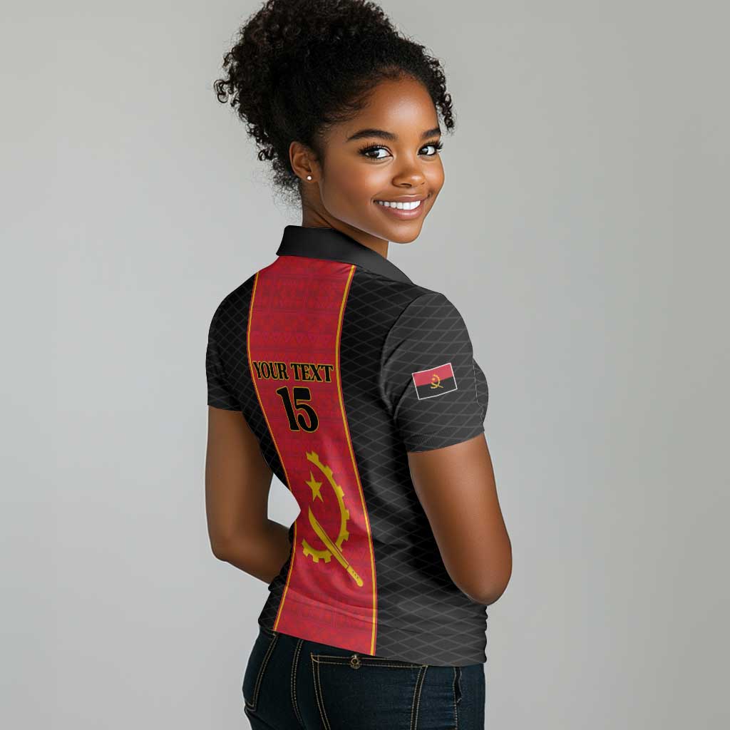 Custom Angola Football Women Polo Shirt Come On Palancas Negras LT15
