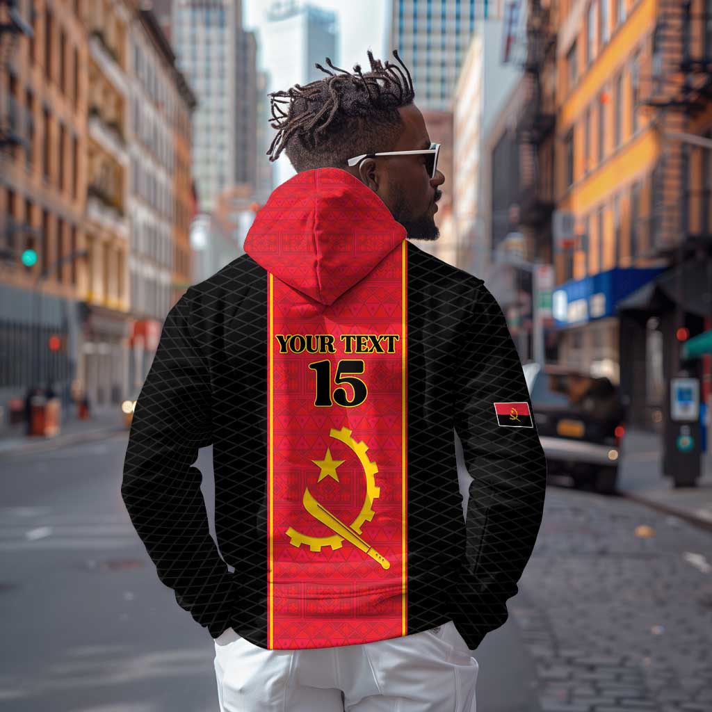 Custom Angola Football Zip Hoodie Come On Palancas Negras - African Pride