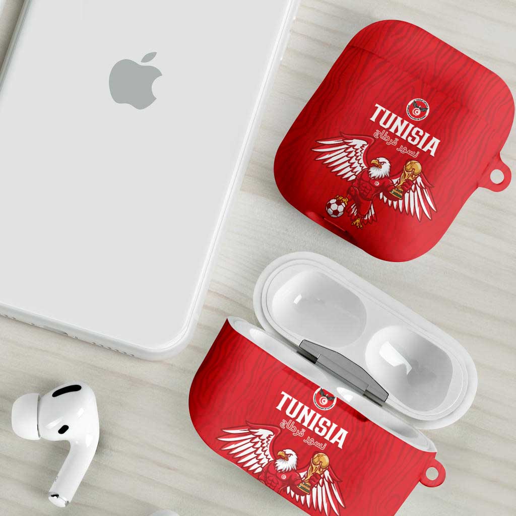 Tunisia Football AirPods Case Eagles of Carthage Rise - African Pride