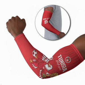 Custom Tunisia Football Arm Sleeves Eagles of Carthage Rise - African Pride