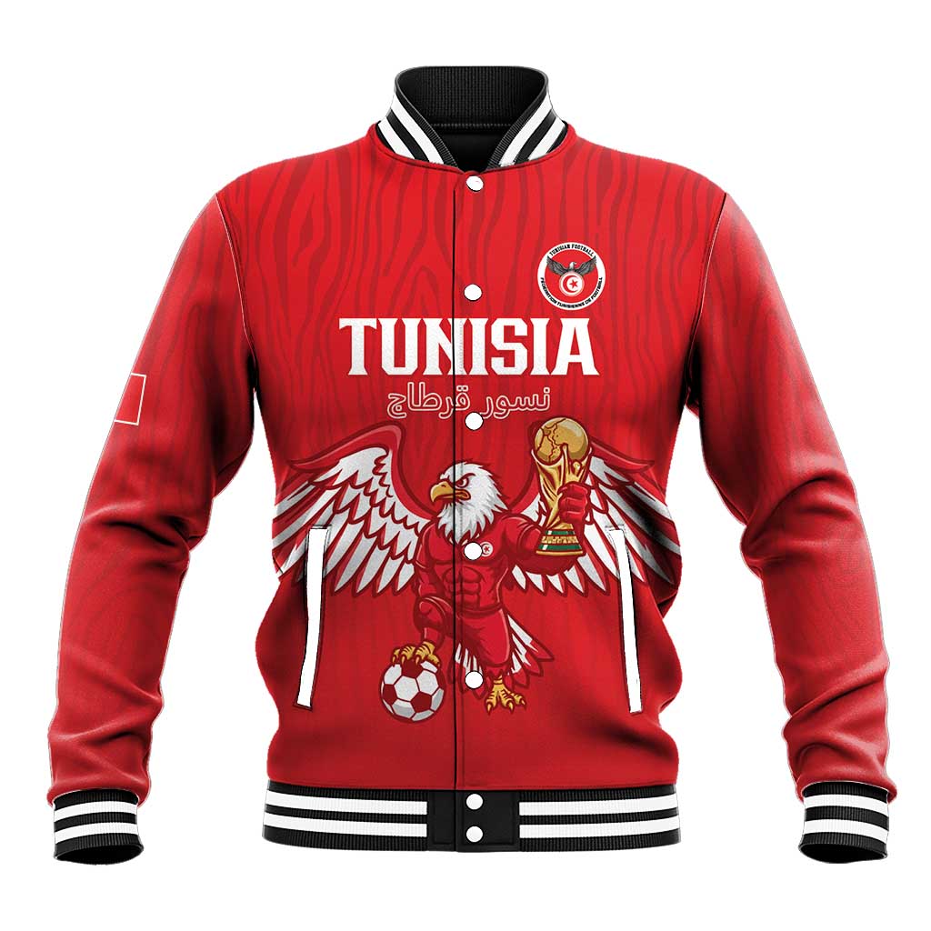 Custom Tunisia Football Baseball Jacket Eagles of Carthage Rise - African Pride