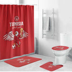 Tunisia Football Bathroom Set Eagles of Carthage Rise - African Pride