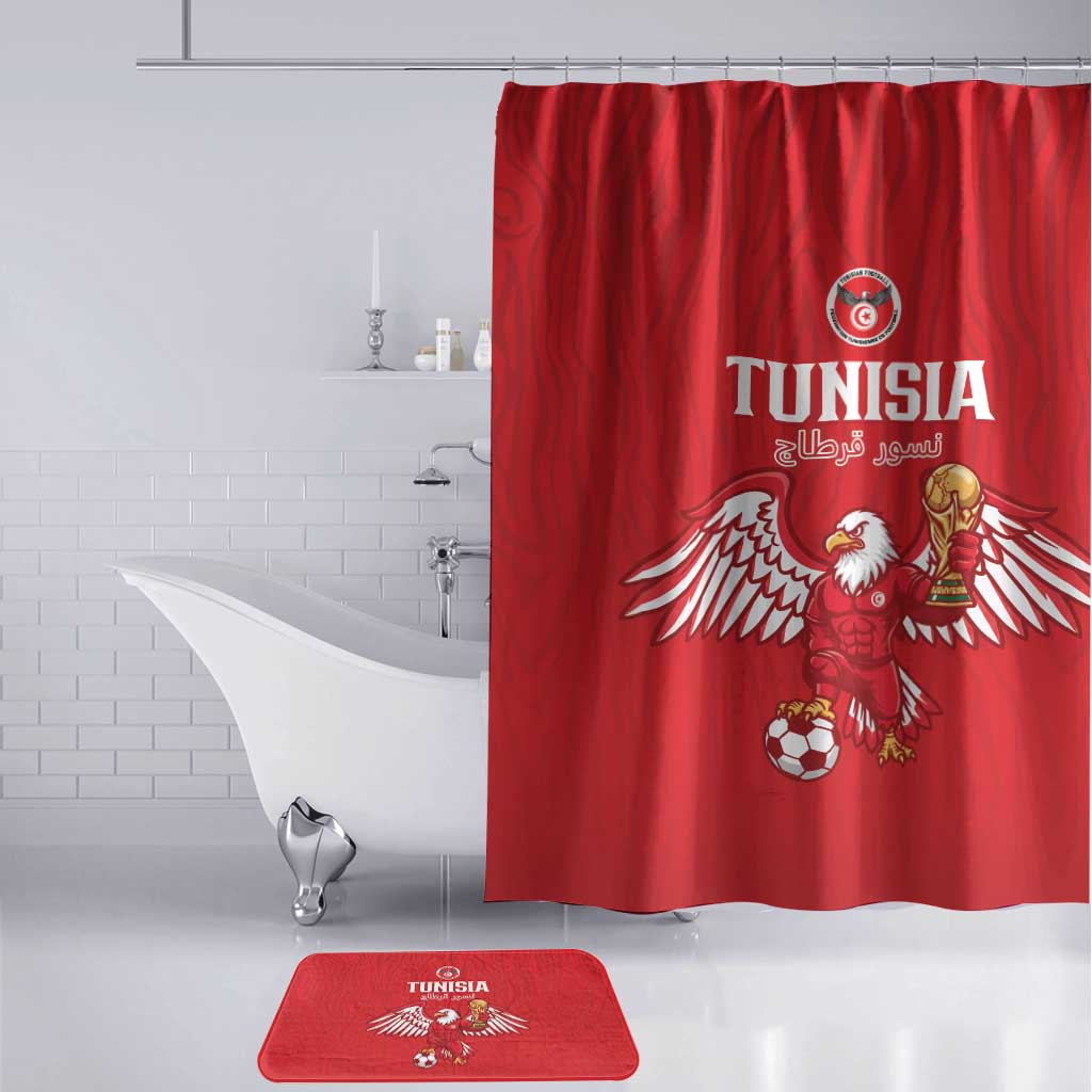 Tunisia Football Bathroom Set Eagles of Carthage Rise - African Pride