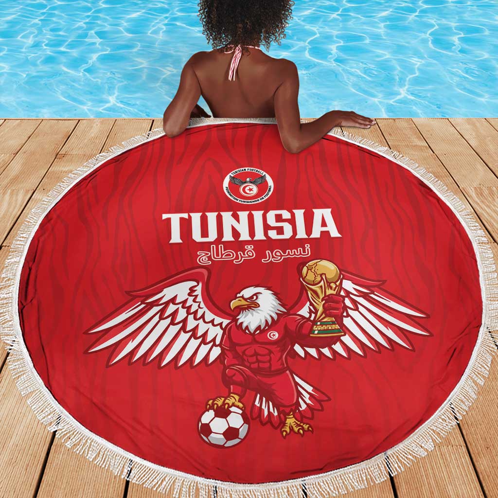 Tunisia Football Beach Blanket Eagles of Carthage Rise - African Pride