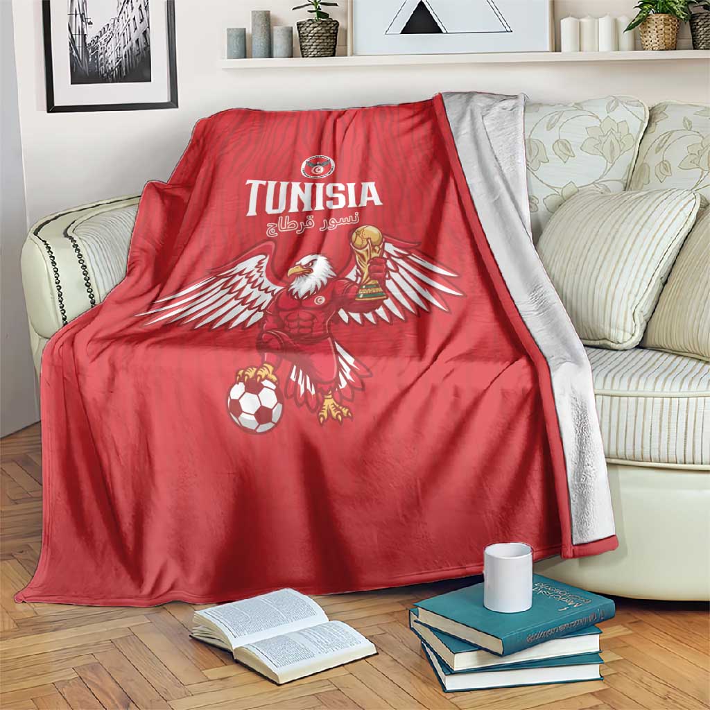 Tunisia Football Blanket Eagles of Carthage Rise - African Pride