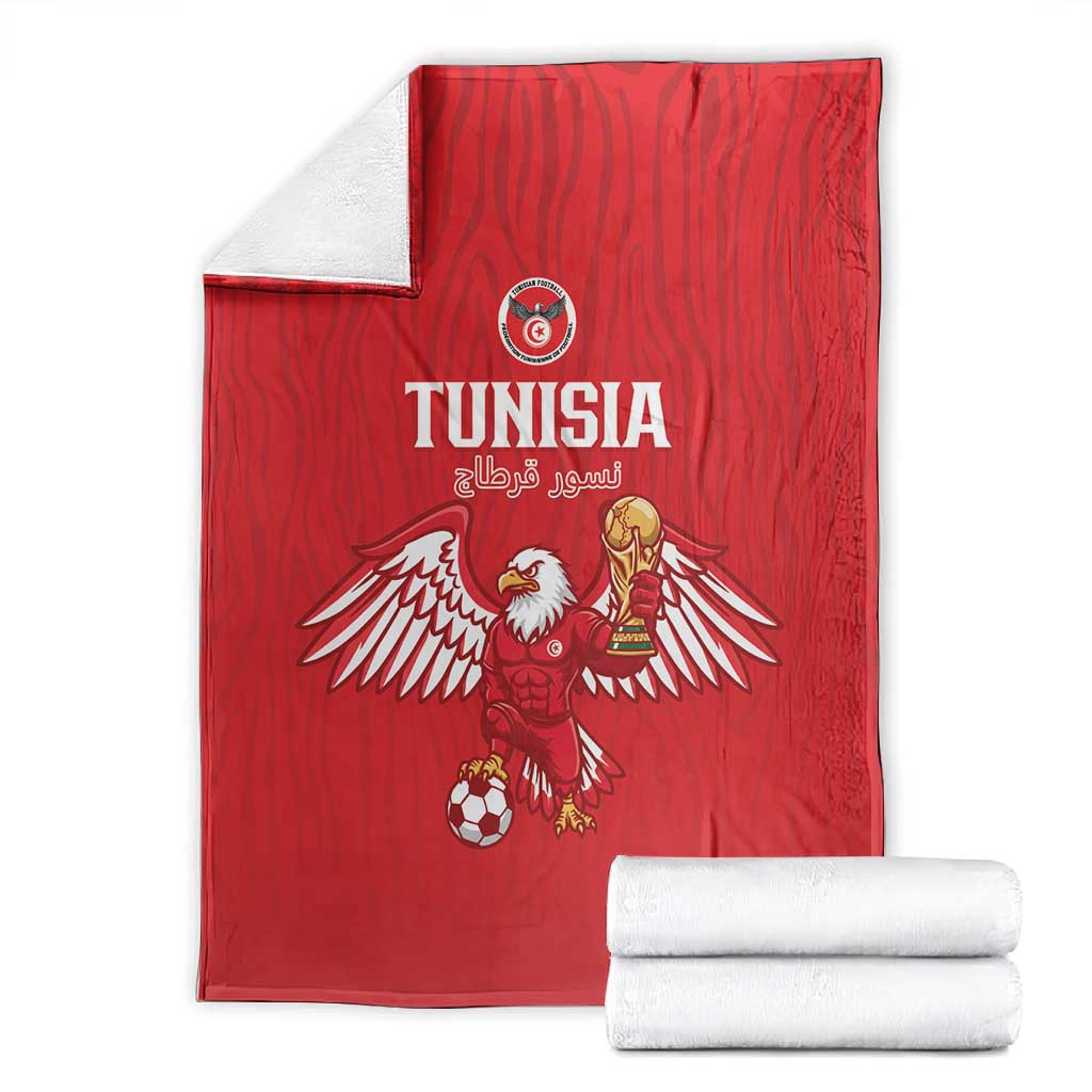 Tunisia Football Blanket Eagles of Carthage Rise - African Pride