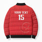 Custom Tunisia Football Bomber Puffer Jacket Eagles of Carthage Rise - African Pride