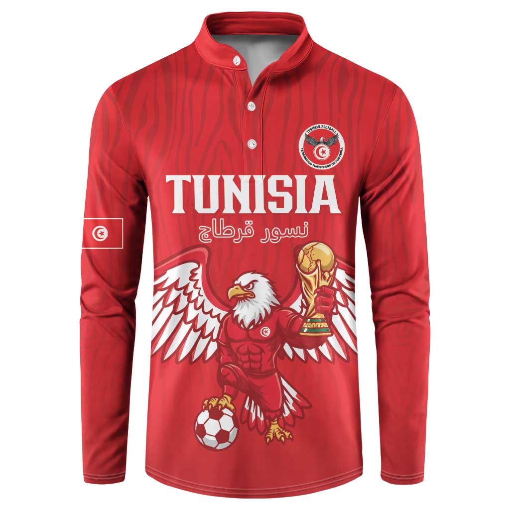 Custom Tunisia Football Button Sweatshirt Eagles of Carthage Rise