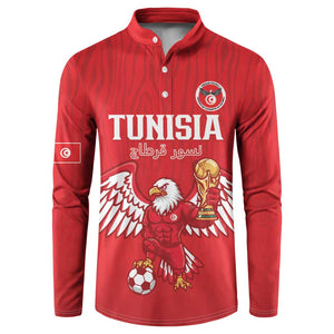 Custom Tunisia Football Button Sweatshirt Eagles of Carthage Rise