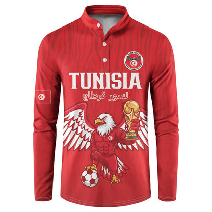 Custom Tunisia Football Button Sweatshirt Eagles of Carthage Rise